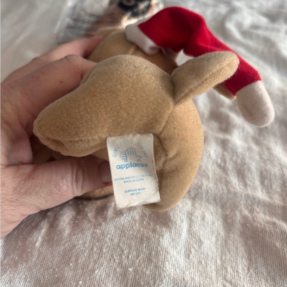 Vintage Taco Bell Dog 6” Chihuahua Stuffed Plush Santa Hat & Toy Candy Dispenser - Picture 3 of 6